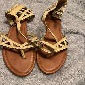 Beige Strappy Sandals